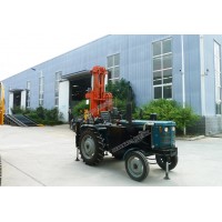 拖拉机气动打井机 气动钻井机 拔管机一体气动水井钻机